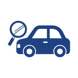 車と虫眼鏡を組み合わせた検索アイコン